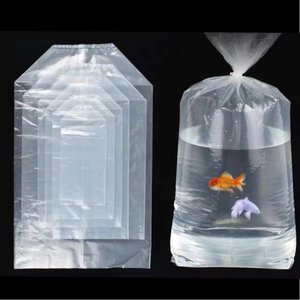 Factory Direct Square Bottom Plastic Clear Live Fish Bag Gusset Type Aquarium Shipping Industrial Use For Grocery Transport