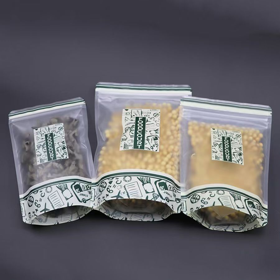 Mylar Finsh Doypack FDA Food Safe Pouches Resealable Ziplock Dried Food Product Candy Snacks Grains Packaging Stand-up Zipper Pouch Matte