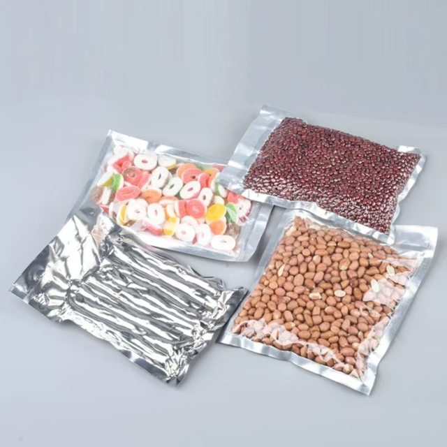 Customizable Aluminum Foil Vacuum Bag With Transparent Visual Window Supermarket Dried Fruit Meat Food Preservation Moisture-proof Packaging Bag