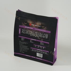 Large Capacity Leak-Resistant with Resealable Zipper Heat Sealable High Barrier Aluminum Heavy Duty Cat Litter 2.5kg 5kg Flat Bottom Pet Dog Food Bag