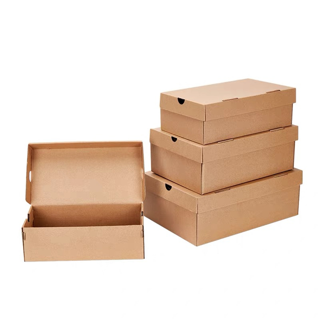 14*10*5inch Customizable E-commerce Crush-Proof Stock Sizes International Premium Shipping Crush-Resistant Stackable Shoe Boxes