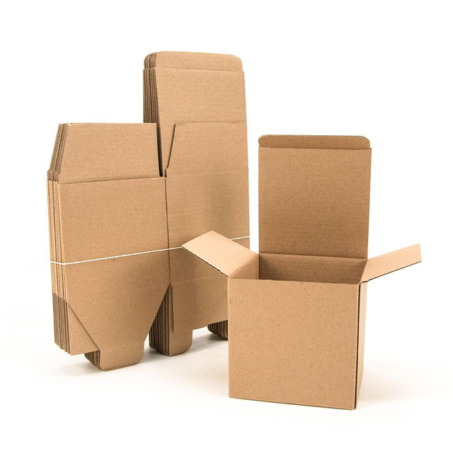 4*4*4 Kraft Brown Eco Friendly Corrugated Cardboard Ceramic Mug Shipping Electronic Components Boxes Gift Box for Jewelry Gift Boutique Shop Paper Box Package