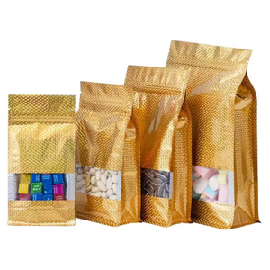 Various Sizes Available High Barrier Gold Foil Superior Barrier Whole Bean Coffee Premium Teas Spices Snacks Food Package Stand-up Zipper Pouch