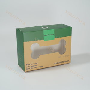 Free Sample Accepted Customized Shaped Window Dog Poop Bag's Paper Cardboard Packaging Pet Packaging Box